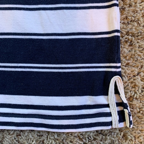 J. Crew Navy Striped Embroidered Tee size Sm - Picture 5 of 7